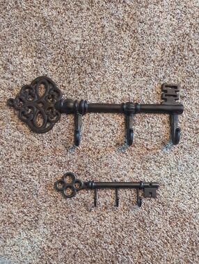 Decorative Iron Key Wall Hook - Black - Unbranded